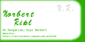 norbert ripl business card